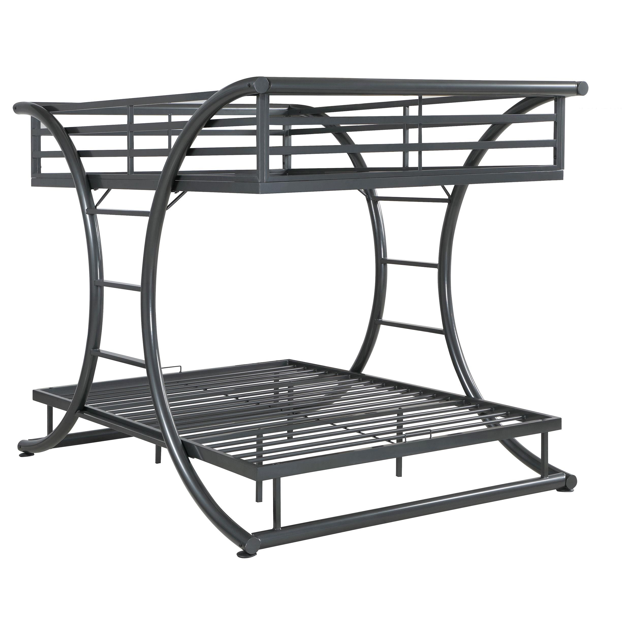 Coaster Furniture Stephan 460078 Metal Full Over Full Bunk Bed - Gunmetal IMAGE 1